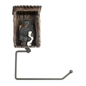 Accent Plus Outhouse Bear Toilet Paper Holder