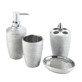 Accent Plus Silver Shimmer Bath Accessory Set