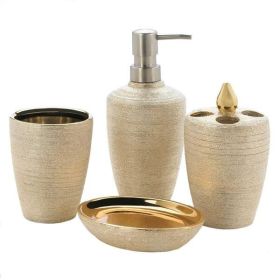 Accent Plus Golden Shimmer Bath Accessory Set