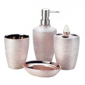 Accent Plus Golden Rose Shimmer Bath Accessory Set