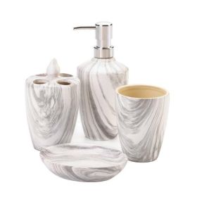 Accent Plus Marble Printed Bath Accessory Set