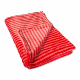 DII Throw Stripe Red 50X60
