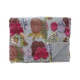 Hand Stitched Kantha Quilt / Coverlet (Pack of 1)