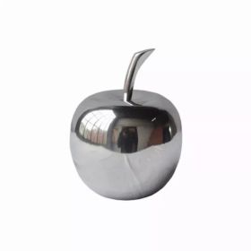 Silver Polished  Mini  Apple Shaped Aluminum Accent Home decor (Pack of 1)